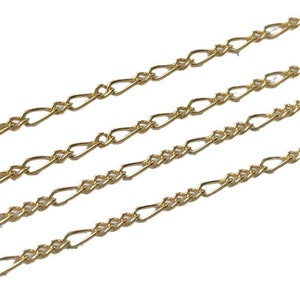 1 meter 14K Gold Filled Figaro Chain, Gold Filled Bulk Chains, Unfinished Chains, Bulk Necklace Chain for DIY Jewelry Making, 1.5mm