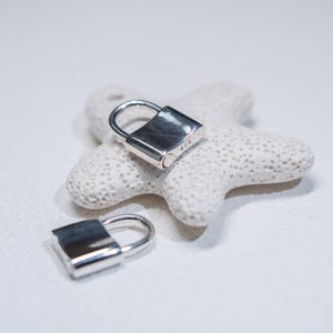 Sterling Silver Padlock Charm Pendant, 925 Silver Plain Pad Lock Bracelet, Lock Necklace, Square Lock Earring, Friendship Charm