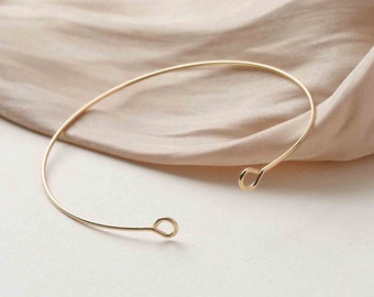 Bracelet Manchette Femme Doré Imposant En Alliage - Cercle Jonc Réglable, Neuf Sans Emballage