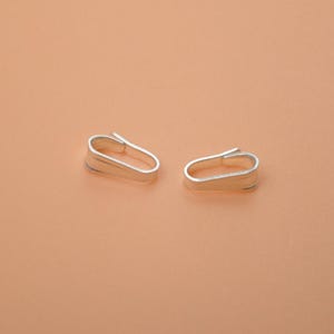 Enganche para medallón de plata esterlina, conector para colgante geométrico