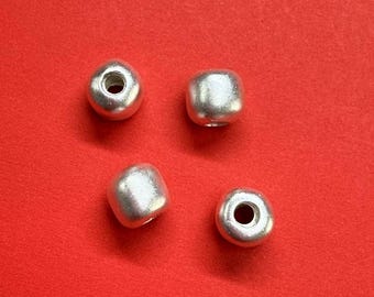 Sterling Silver Filigree Tube Bead, Matte Spacer (8mm)
