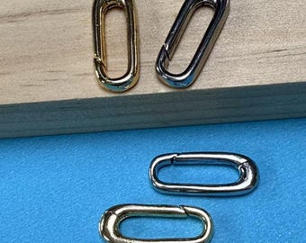 10 Stück Ovale Verschlüsse 14K Vergoldet (14 Mm) – Schmuckverschlüsse Für Armbänder, Halsketten, DIY