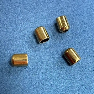 Gold Plated Cord End Cap, Gold Tone Cord Ends,  Bracelet Leather Cord End Caps, Jewelry Cord Caps Hole 3.1mm