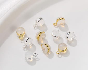 14K Gold Plated Rubber Earring Backs, Ear Back Stoppers with Open Rings, Earring Nuts, Earring Component Finding