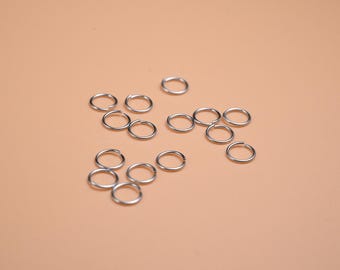 100 st öppnings- och stängningsringar i sterlingsilver, länkringar i 925 silver
