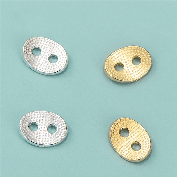 Sterling Silver Button Beads, Silver Buttons With Imprint, Plain Buttons, Bracelet Buttons, Necklace Button, Bracelet Spacer, Spacer Bead