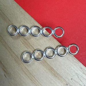 Sterling Silver 2/3/5 Holes Round Bead, Double Holes Bar Bead, Slide Bar Bead Spacer, Slider Bead, Bar Connector, Bracelet Beading Supplies