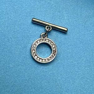 Rhodium Plated Toggle Clasps, Geometric Necklace/Bracelet Clasp