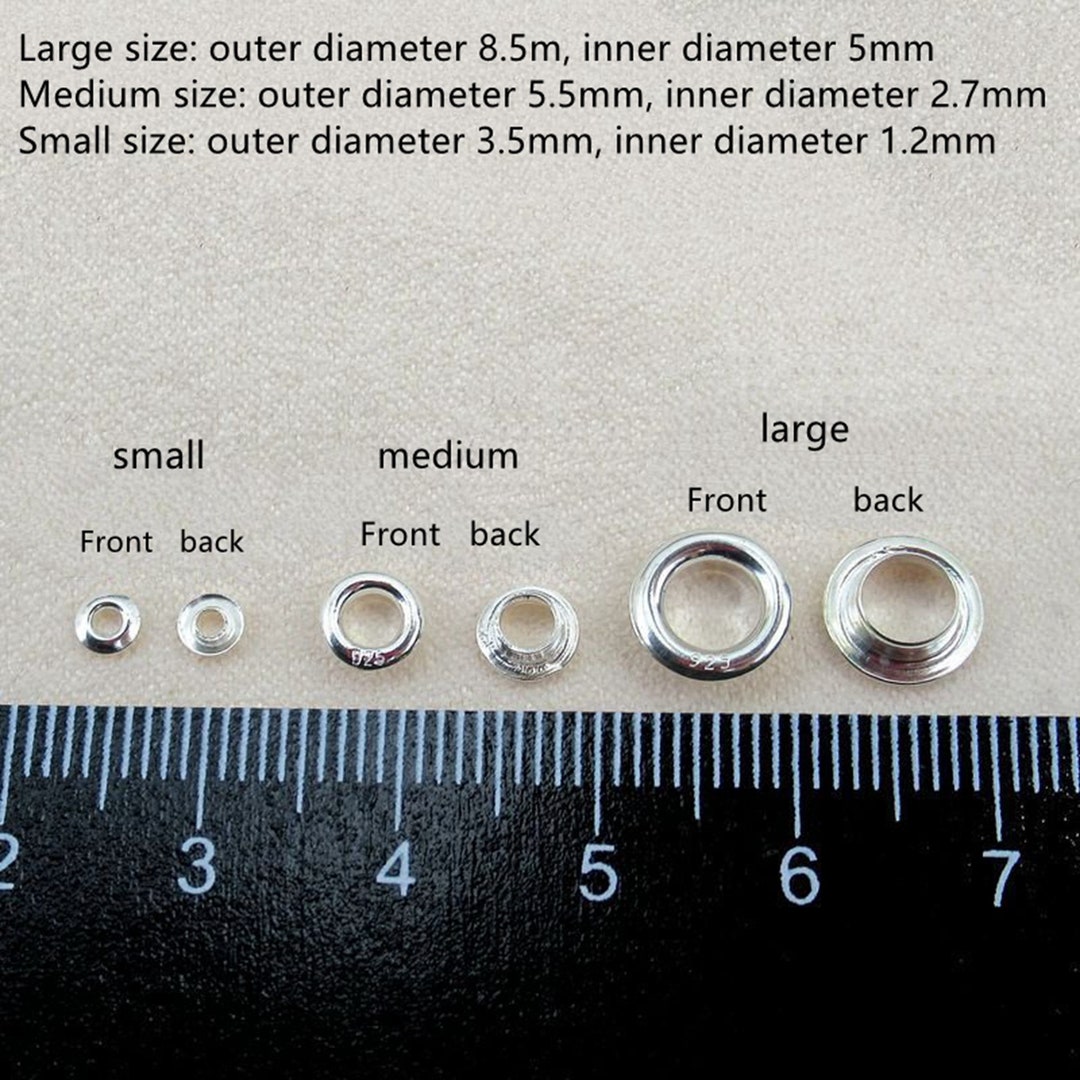 Sterling Silver Bead Grommets, 925 Silver Bead Grommet, Bead Cores