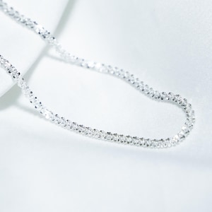 Srebrny łańcuszek z cekinami, 1,8 mm, produkcja biżuterii