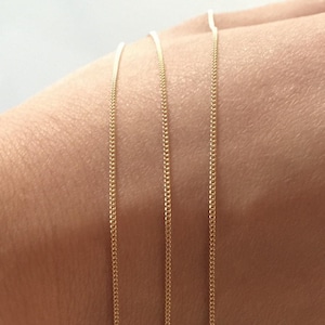 1 meter 14K Gold Filled Cable Chain Footage, Gold Filled Bulk Chains, Unfinished Chains, Bulk Necklace Chain for DIY Jewelry Making, 0.9mm