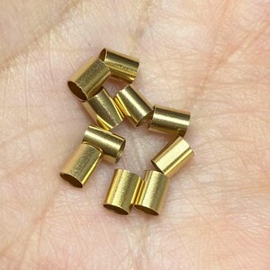 14K Gold Filled Straight Cut Tube Bead, Crimp Bead, Spacer Bead, Gold Filled Tube Bead, Gold Filled Tube Spacer Bead Jewelry Making 3mm 4mm