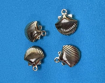 Gold Plated Sea Life Charms, Shell, Starfish, DIY Earrings