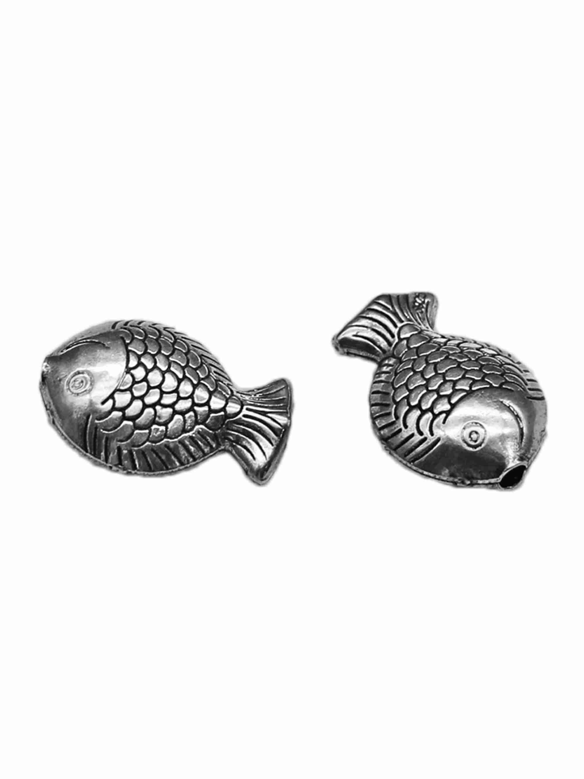 Sterling Silver Fish Beads Fish Bead Animal Bead Jewelry Etsy