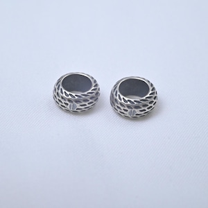 Sterling Silver Bali Bead, Round Spacer Bead with Texture