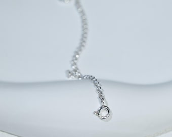 Sterling Silver Extender Chain Real Solid 925 Sterling Silver Double Rolo Chain Necklace Made In Italy Sterling Silver Necklace Extender - Foto 12