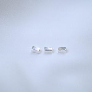 Sterling Silver Rectangle Tube Bead, Bracelet Spacer