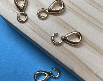 AFFY Jewelry 14K Yellow Gold Plated Pinch Bails - 11 X 6mm, For Pendant Making (2 Pieces)