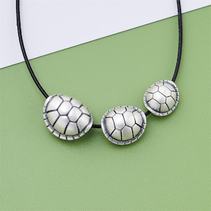 S999 Sterling Silver 3D Turtle Bead, Wealth Charm, Vintage Spacer