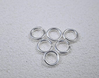 40 anillas abiertas de plata de ley, de 2,5 a 10 mm, para la fabricación de joyas.