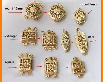 Filigrana Oro 14K Scatola Piena CHIUSURE COLLANA - Foto 5