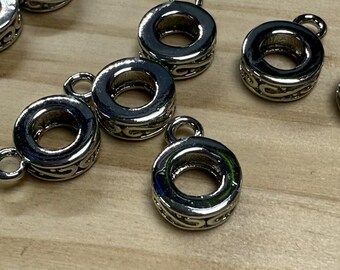 14K guldpläterade spiralformade rörpärlor med borgfäste, stora hålpärlor i halsband
