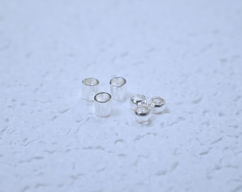 14K Gold Plated Crimp Beads, Tube Spacer Beads (100pcs)