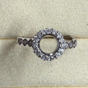 Sterling Silver Round Ring Setting, Round Ring Head, 925 Silver Ring Prong Setting With Claw, Halo Ring, Ring Band 3mm 4mm 5mm 6mm 8mm