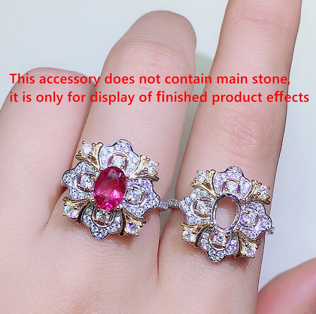 Sterling Silver Oval Ring | .925 Silver Jewelry, Choose Your Color