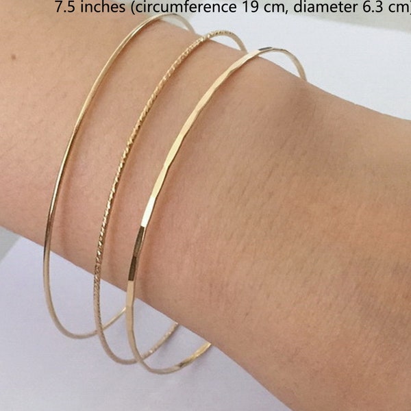 Gold Filled Bangle Etsy