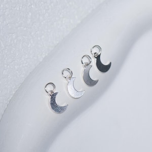 Sterling Silver Moon Charm, Necklace/Bracelet/Earring Charm