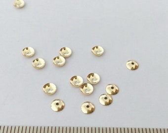 14K Gold Filled Bead Caps, 3mm 4mm Bead Caps, Gold Filled Blank Bead Caps For Jewelry Making Supplies, Bulk Spacer Beads Caps