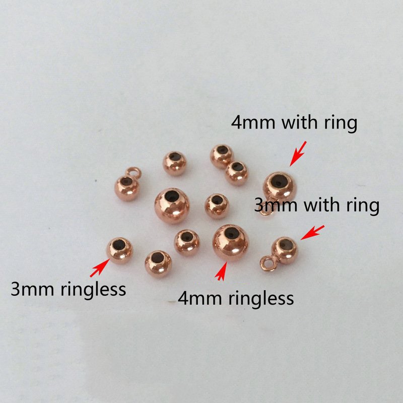 15pcs 14k Rose Gold Filled 3mm Smooth Round Spacer Beads – Seamless Polish – DIY Jewelry Findings – Beadtifulstyle