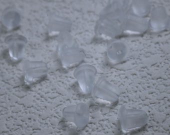 Cierres de silicona para pendientes tipo bala, 150 unidades.