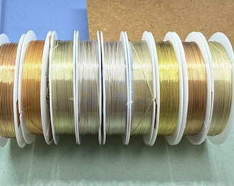 1 roll 14K Gold Plated Wires  soft wire, Round Wires, Gold Tone Soft Wires, Soft or Half Hard Footage for Jewelry Making