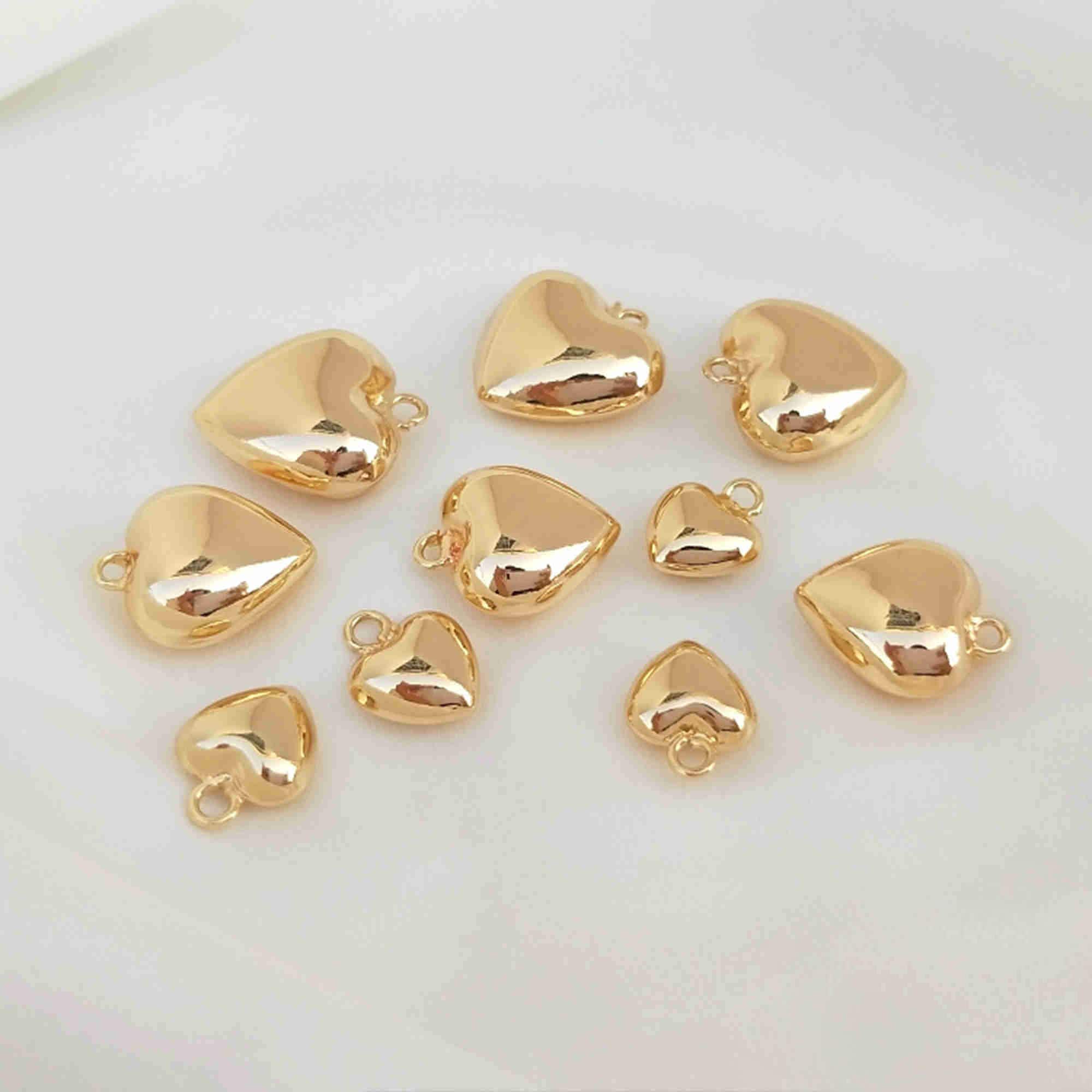 Puffy Heart Threaders in Gold main image 1