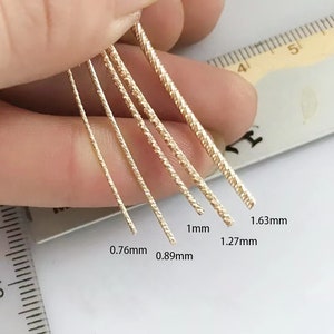 10cm/1 meter 14K Gold Filled Wires, Twist Wires, Half Hard Footage, Wire 14 16 18 20 21 22 24Gauge(approx 0.51 0.64 0.76 0.89 1 1.27 1.63mm)