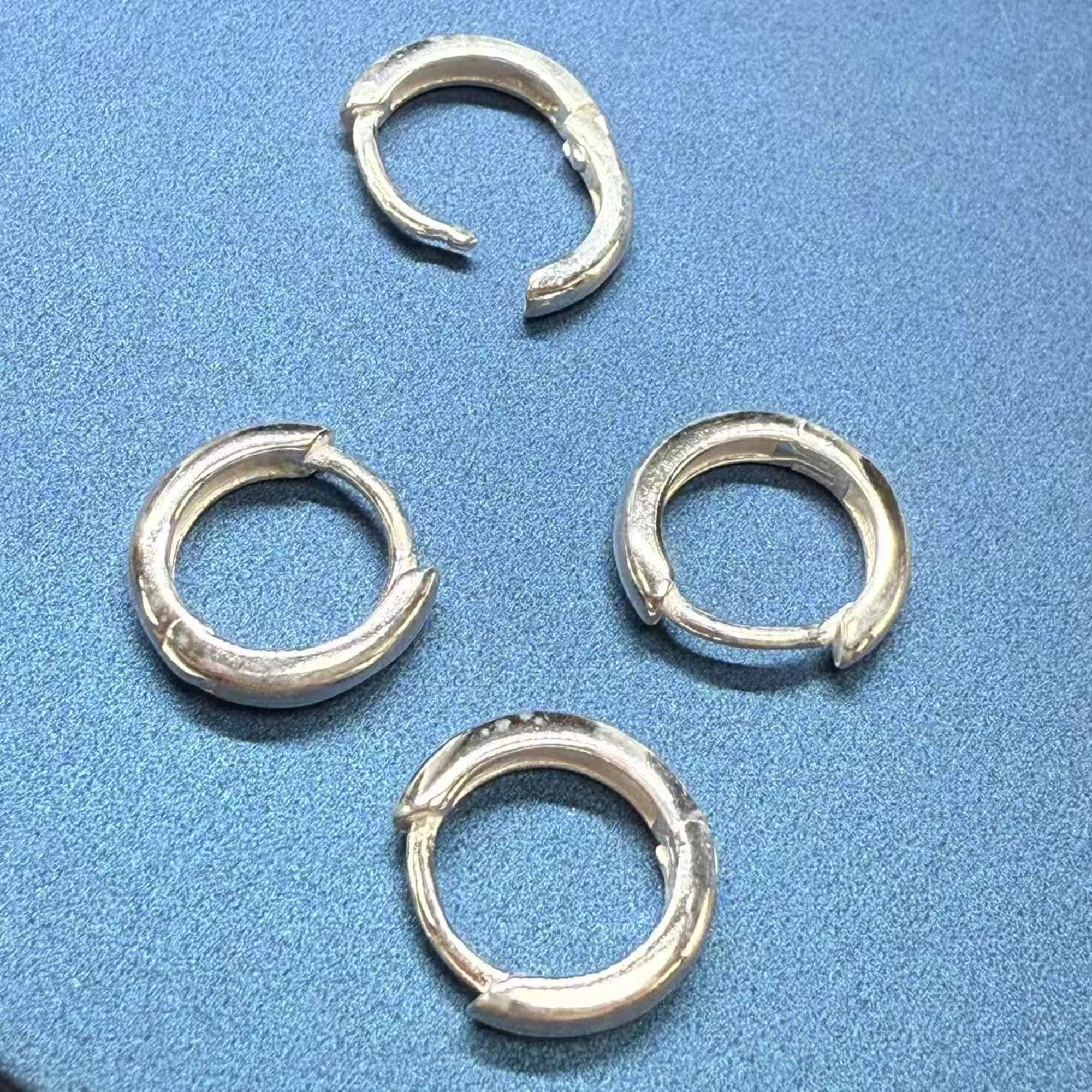 アクセサリー wakansilversmith Round earring M Sterling Silver Round Earring Hoops, 925 Silver Hoop Earring