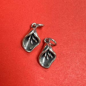 Sterling Silver Magnolia Flower Charm Pendant, Floral Bracelet, Blossom Necklace, Wildflower Earring, Botanical Jewelry, Nature Charm