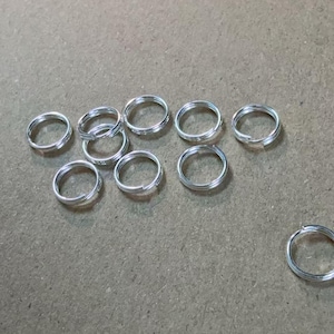 Sterling Silver Split Rings 5mm, 925 Sterling Silver Split Ring, Silver Split Rings, Sterling Silver Key Rings for Jewelry 4mm 5mm 6mm 8mm