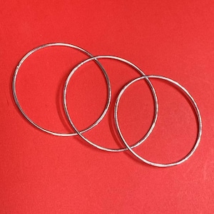 Sterling Silver Hollow Circle Connector, Earring Making, Charm (10mm-40mm)