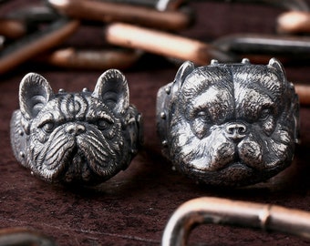 silver dog ring