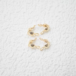 Vergulde punten van clamshell-kralen, sieraden maken (4 x 7 mm)