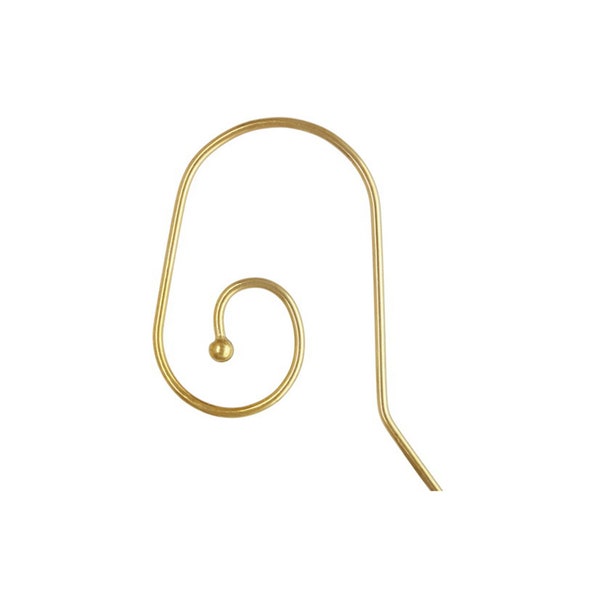 14K Gold Filled Interchangeable Ear Wires with Ball End, Gold Filled Earring Wire, Ball End Earring Hook, Ear Wire Hoop, Earring Components
