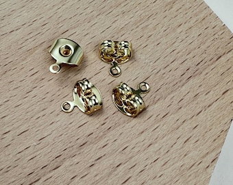 Pendientes chapados en oro de 18 quilates con argolla, accesorios de joyería al por mayor (7*9 mm)