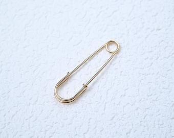 11 x 32 mm 14Kゴールドフィルドブローチピン、安全ピン、卸売、SP1132