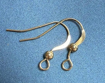 14K Gold Filled Earring Hooks with Light Bead, DIY Jewelry Making