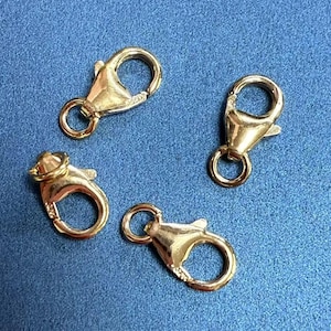 14K Gold Filled Oval Trigger Clasps with Open Jump Ring, Gold Filled Trigger Clasp, Lobster Clasp, Necklace Clasp,Bracelet Clasp 5mm 6mm 7mm