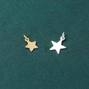 20 dijes de estrella de plata de ley, lámina de estrella brillante de 5 x 4 mm, joyería al por mayor imagen 11