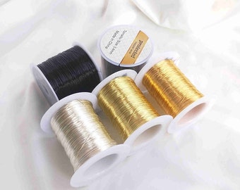 Fio redondo banhado a ouro 14K, fio macio para fabricação de joias.